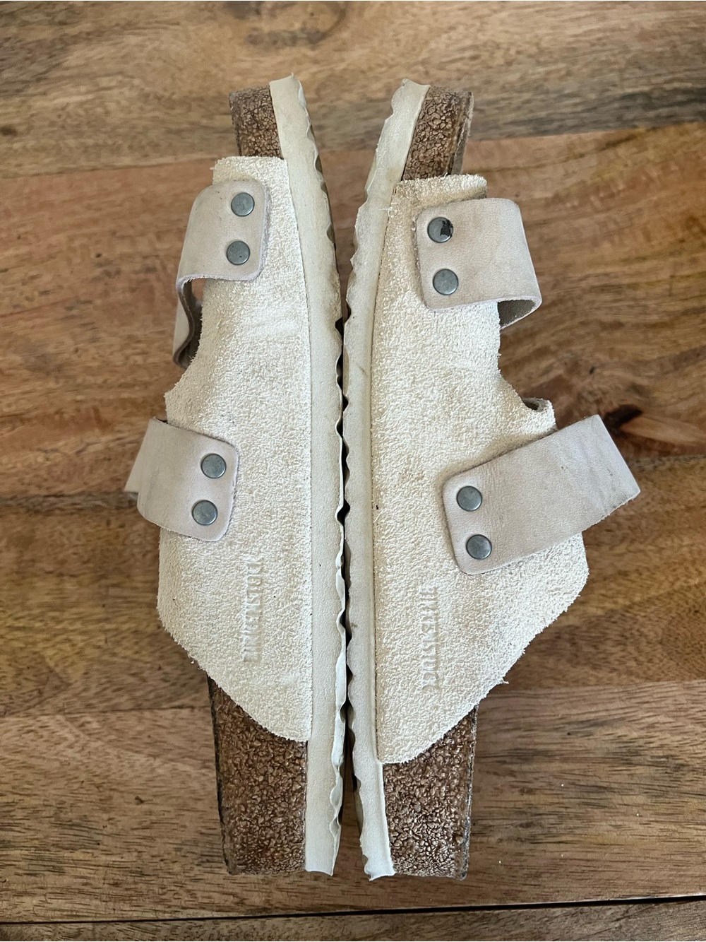 Birkenstock Uji Antique White Nubuck/Suede Leather Regular Size 6-6.5 - Picture 6 of 13